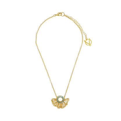 Multi & Gold Gaia Handmace Crochet Necklace