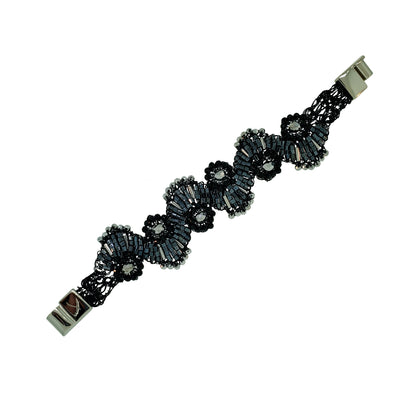 Royal Black Mix Queen Handmade Crochet Bracelet