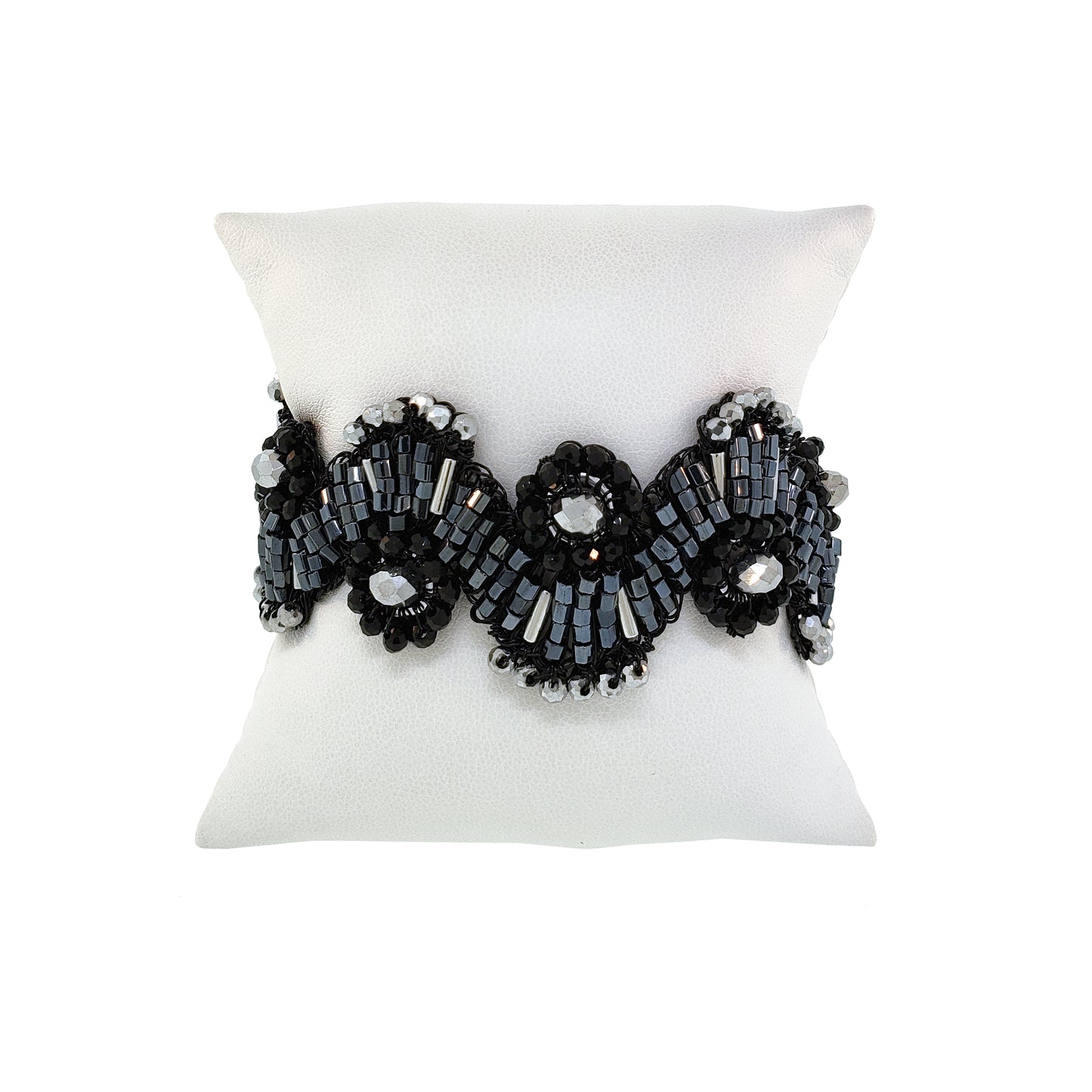 Royal Black Mix Queen Handmade Crochet Bracelet