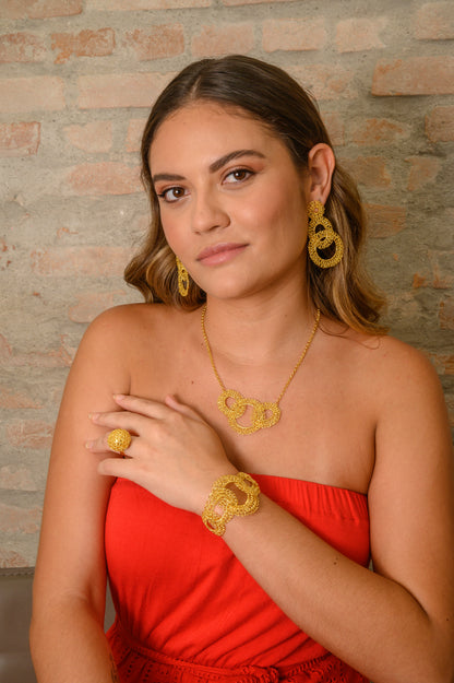 All Gold Artemis Handmade Crochet Bracelet