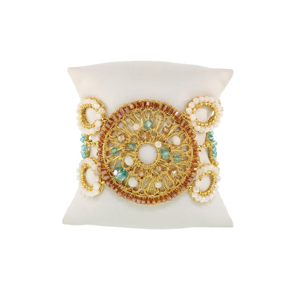 Seafoam Blue Mix Moira Maxi Handmade Bracelet