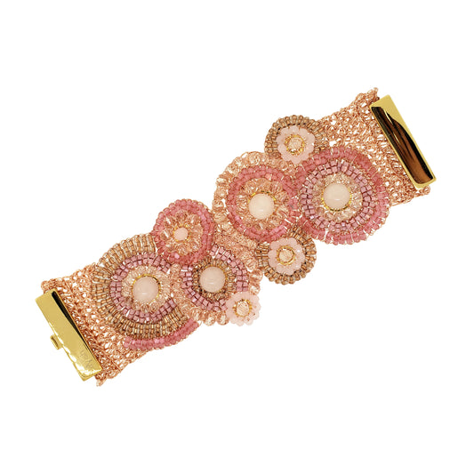 Rose Quartz Mix Elara Maxi Handmade Bracelet