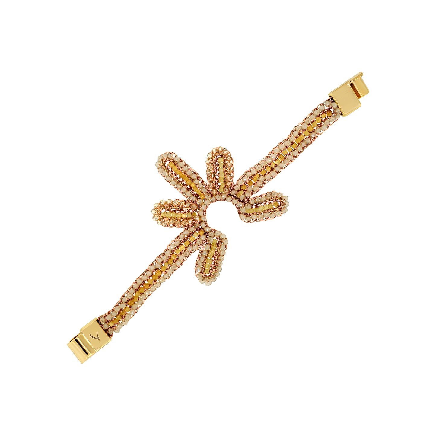 Butter Yellow Mix Solara Handmade Crochet Bracelet