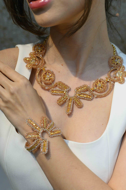 Butter Yellow Mix Solara Handmade Crochet Bracelet