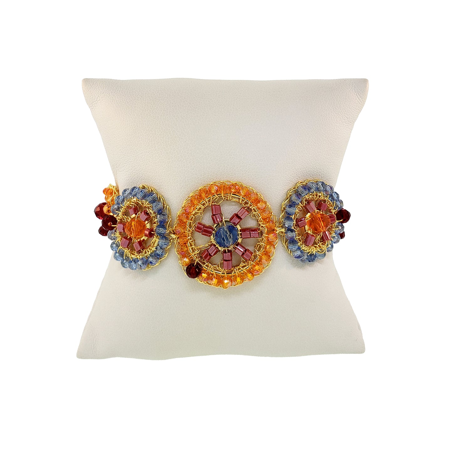 Sunrise Mix Chronos Handmade Crochet Bracelet