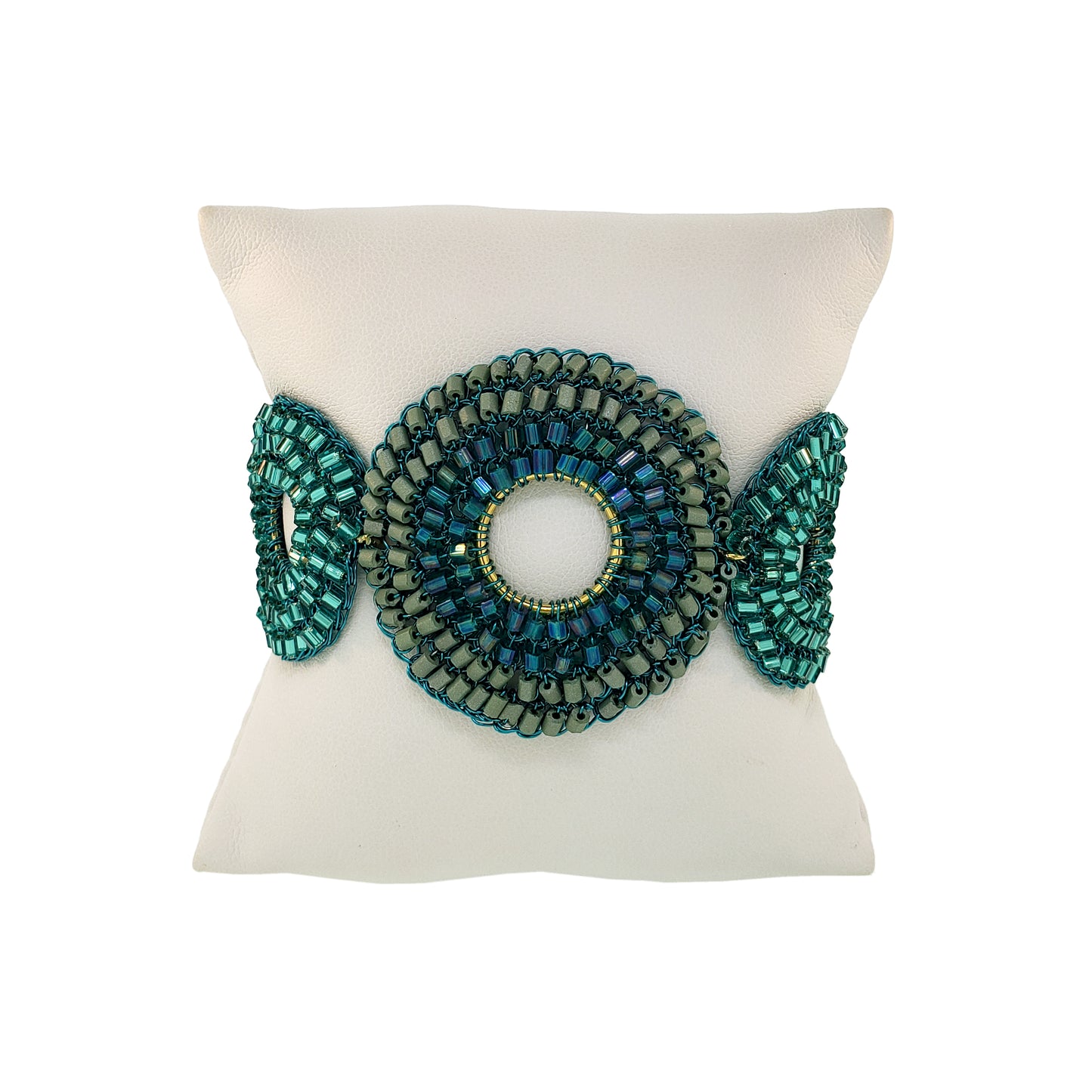 Teal Mix Gia Handmade Crochet Bracelet