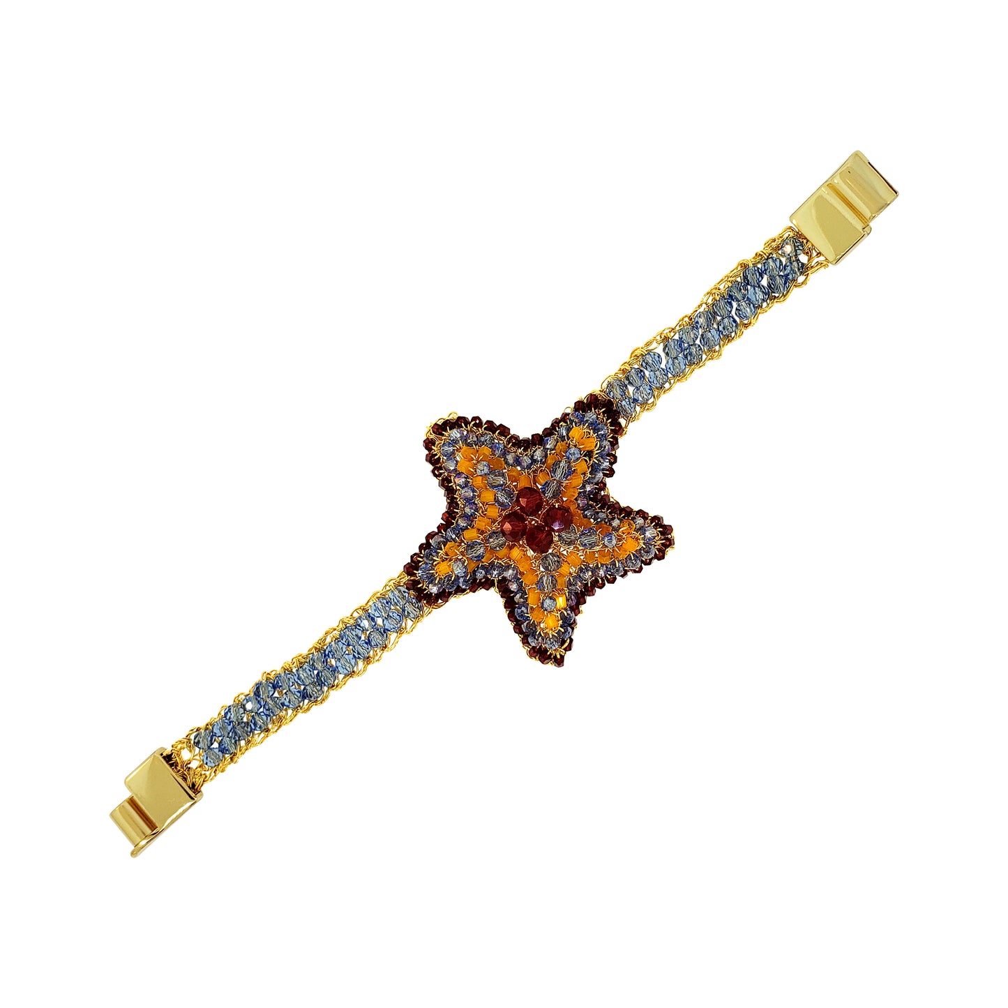 Sunrise Mix Sea Star Handmade Crochet Bracelet