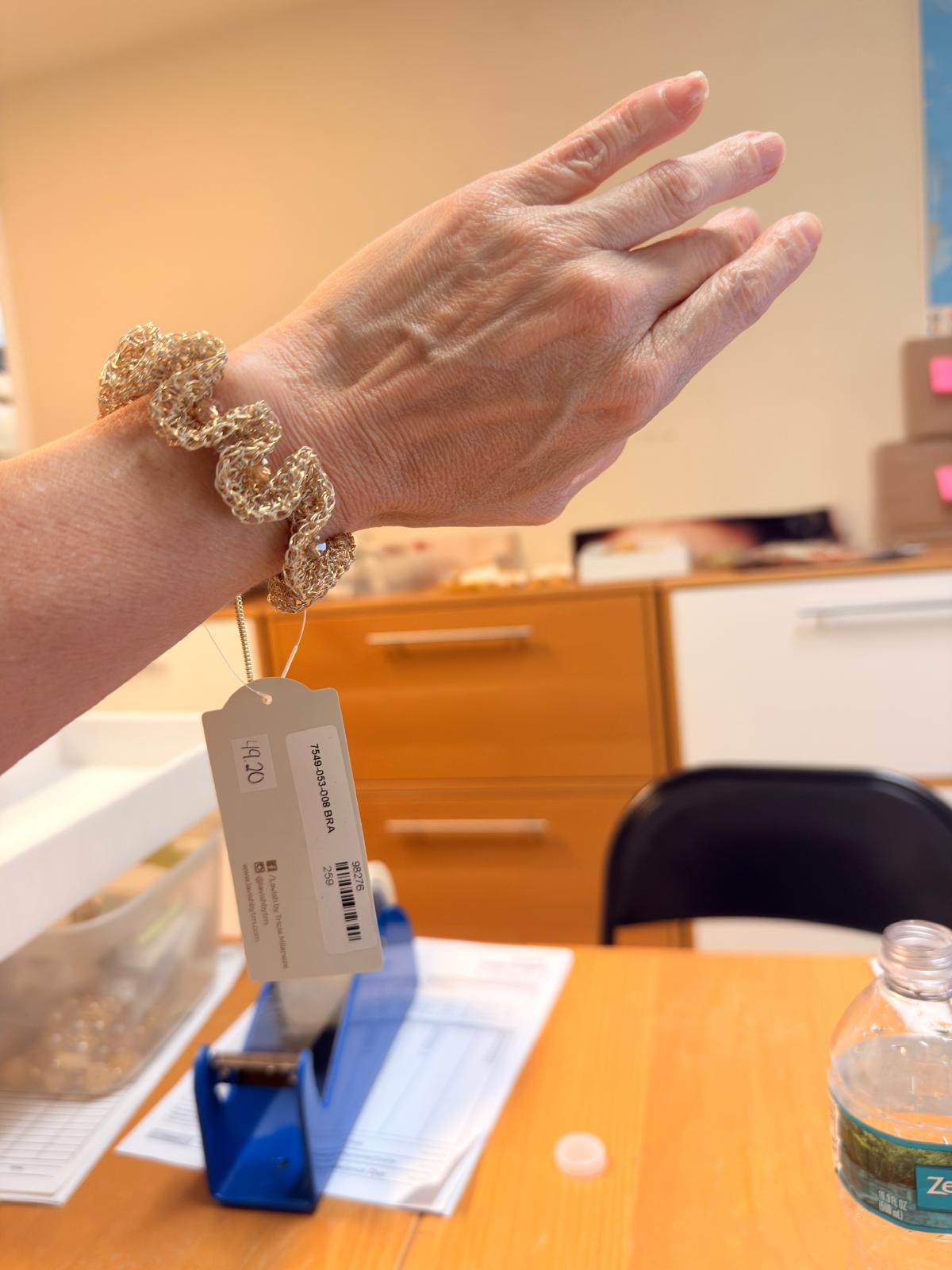 Vintage Gold Nalu Handmade Crochet Bracelet