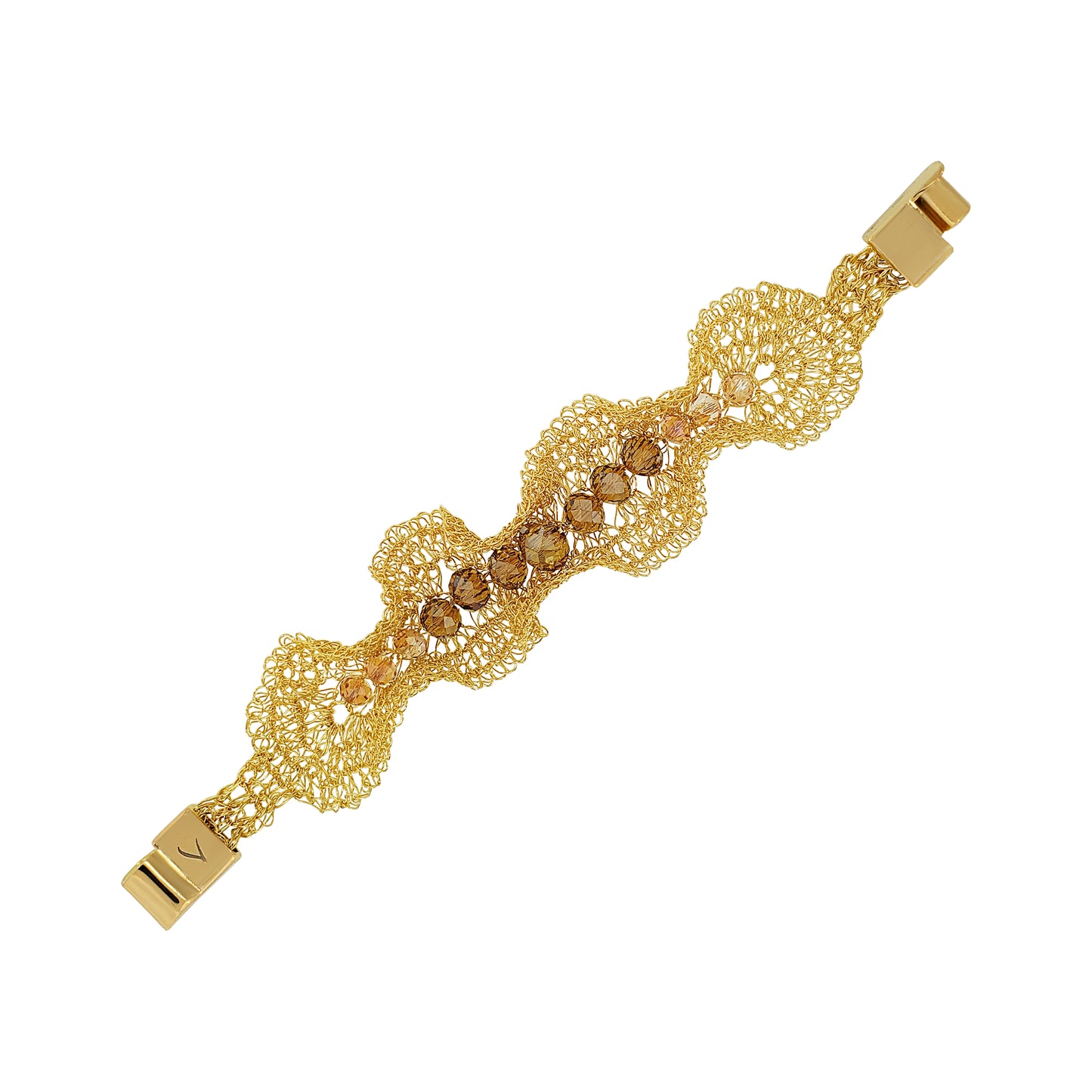 Amber-Gold-Nalu-maxi-cuff-Handmade-Crochet-Bracelet-handmade-crochet-bracelet-with-unique-design-18k-gold-filled-wire-hypoallergenic-lightweight-statement