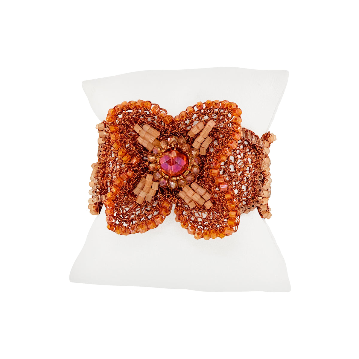 Flamme Mix Orchid Bloom Maxi Handmade Crochet Bracelet