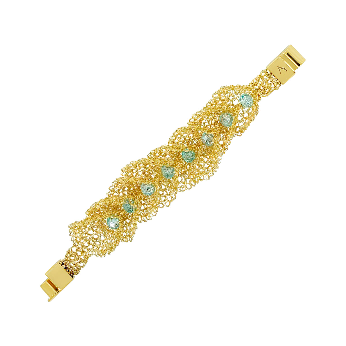 Seafoam Blue Calla Embrace Maxi Handmade Bracelet