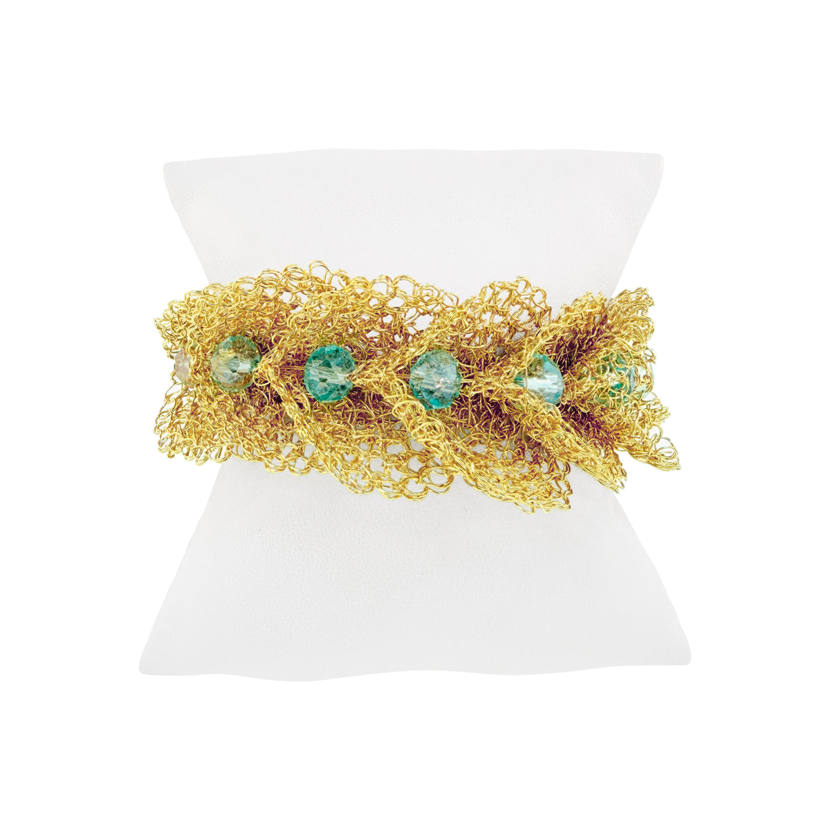Seafoam Blue Calla Embrace Maxi Handmade Bracelet