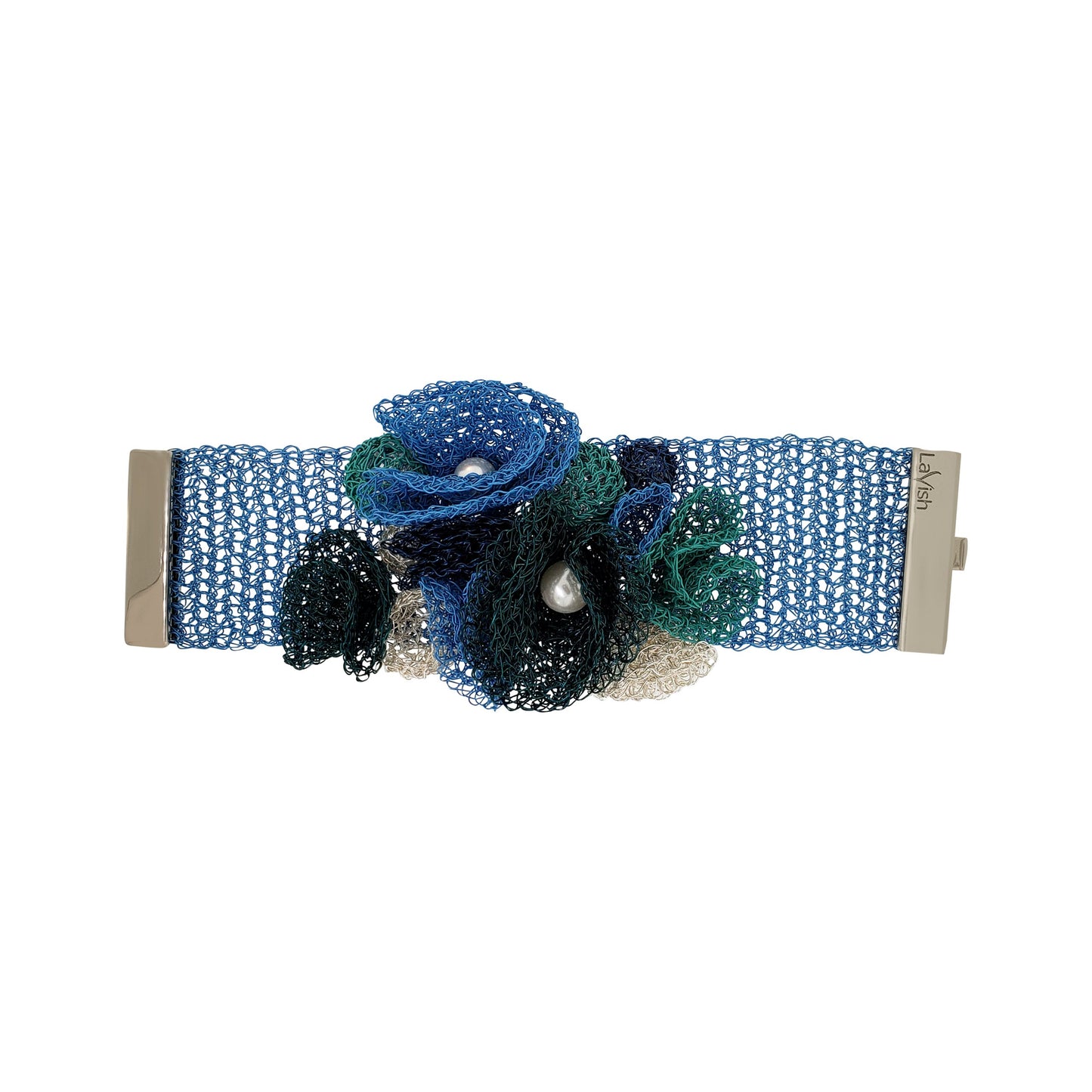 Ocean Blue Mix Reef Maxi Handmade Crochet Bracelet