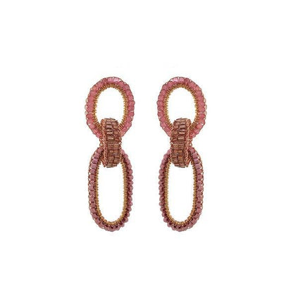 Rose Quartz Mix Stevie Handmade Crochet Earrings
