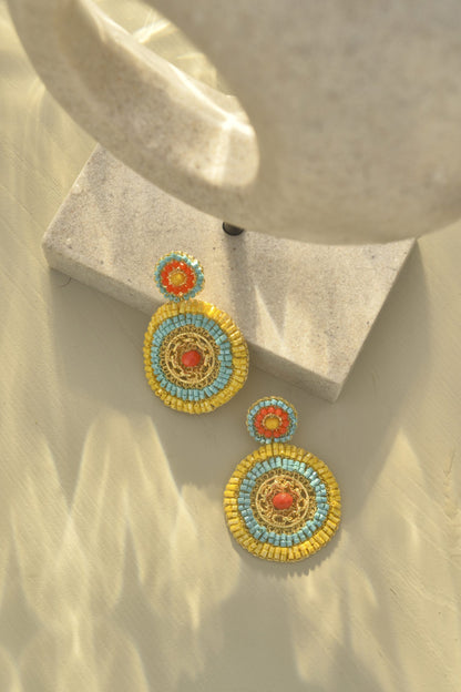 Summer Vibe Mix Ripples Handmade Crochet Earrings