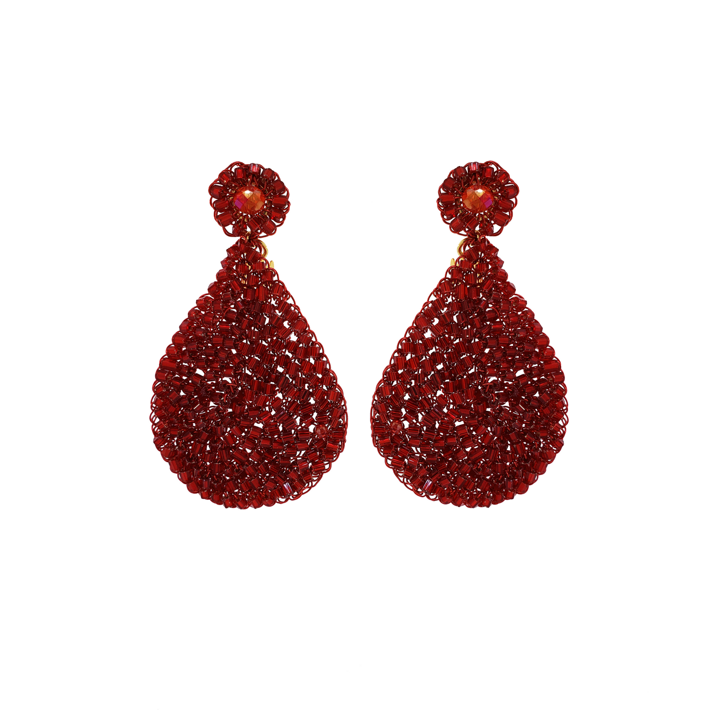 Red Aria Handmade Earrings