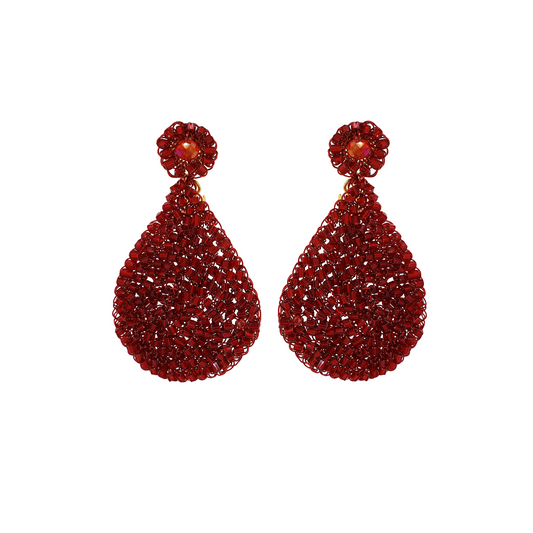 Red Aria Handmade Earrings