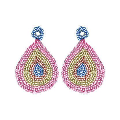 Confetti Mix Aria Wire Handmade Crochet Earrings