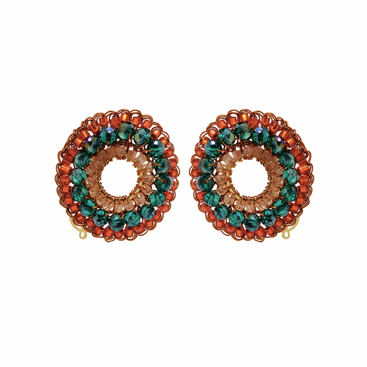 Cute Coral Mix Handmade Crochet Post