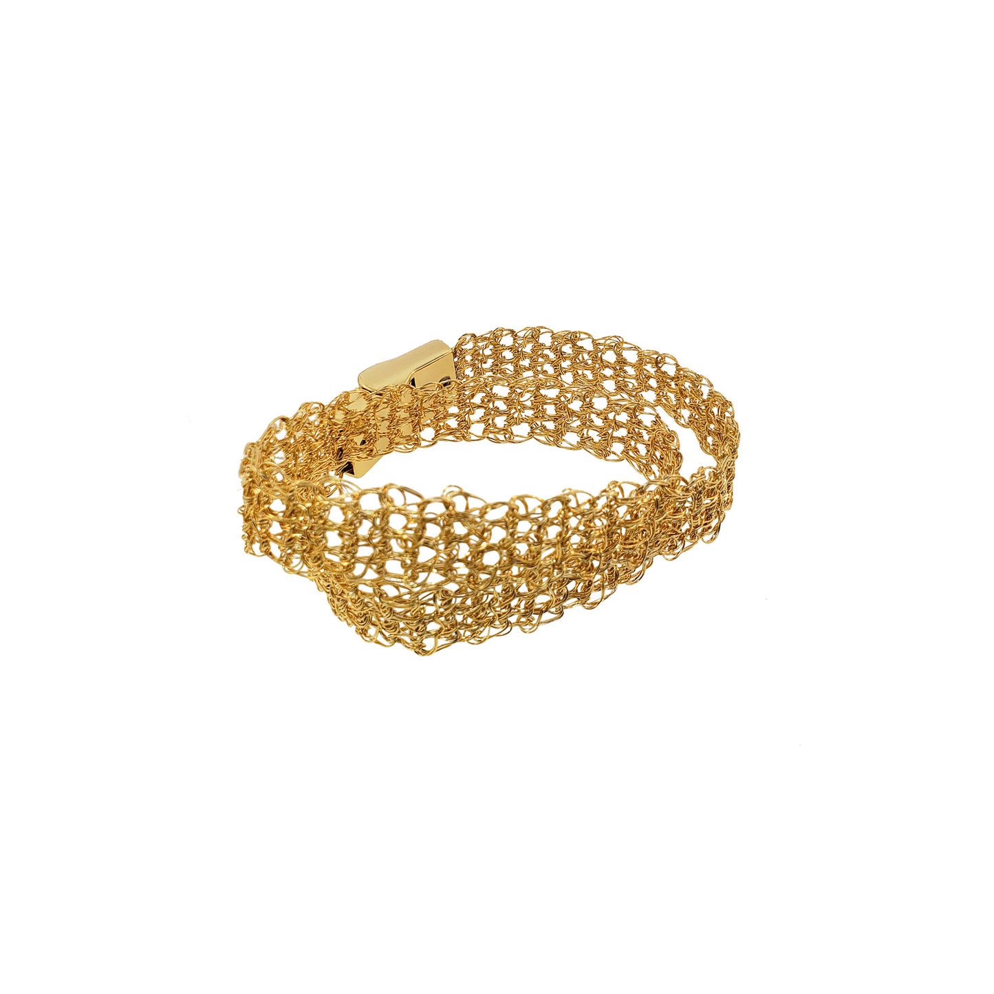 All Gold Maddie Crochet Handmade Double Bracelet & Chocker