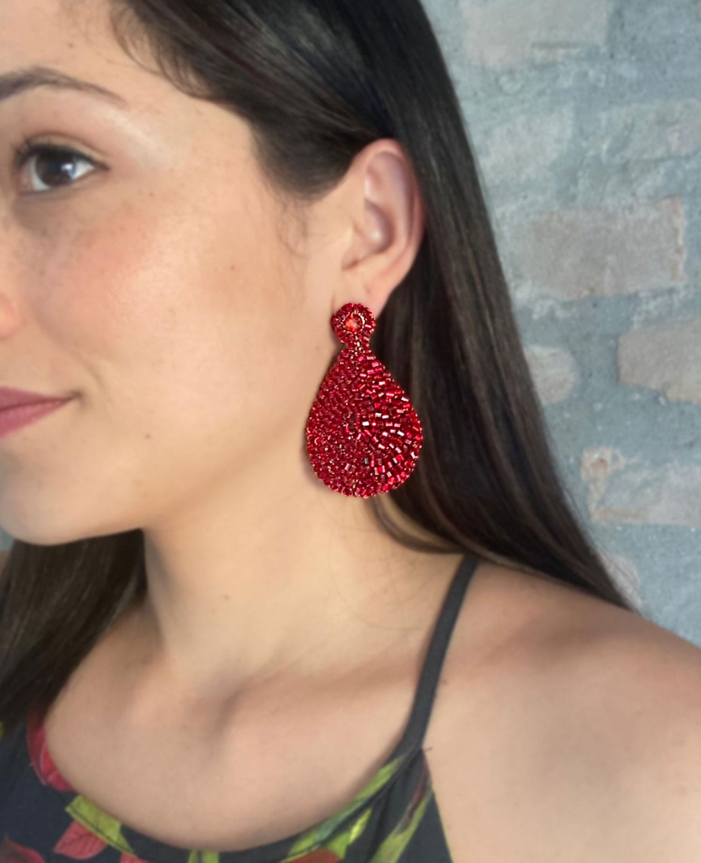 Red Aria Handmade Earrings