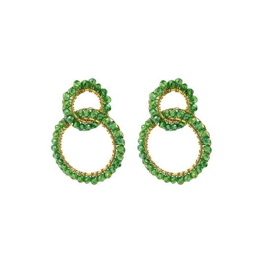 Leaf Green Ellie Handmade Crochet Earrings