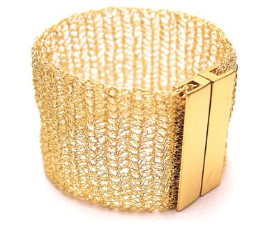 All Gold Mesh Handmade Crochet Bracelet