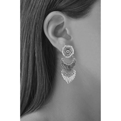 Ocean Blue Mix Siren Handmade Crochet Earrings