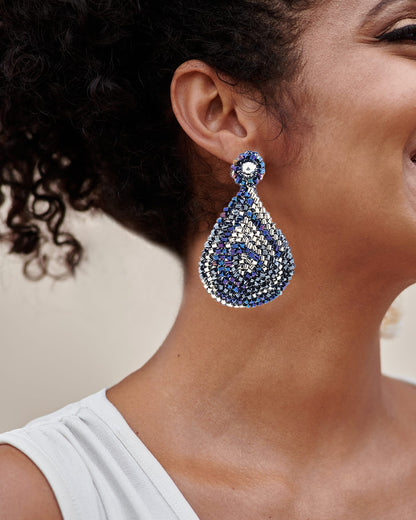 Navy Mix Aria Handmade Earrings