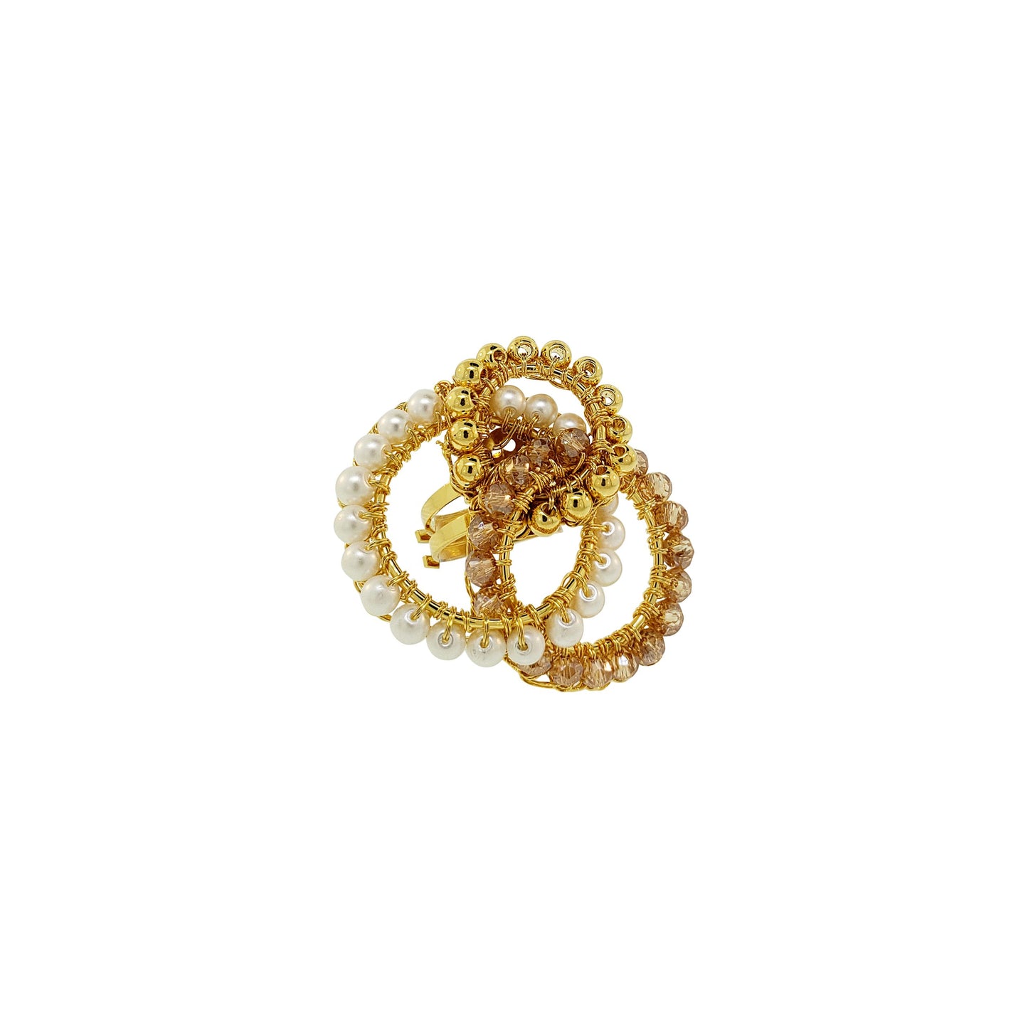 Golden Mix Ellie Handmade Crochet Ring