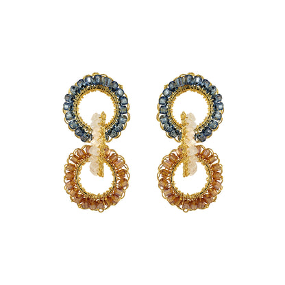 Seafoam Blue Mix Lola Handmade Crochet Earrings