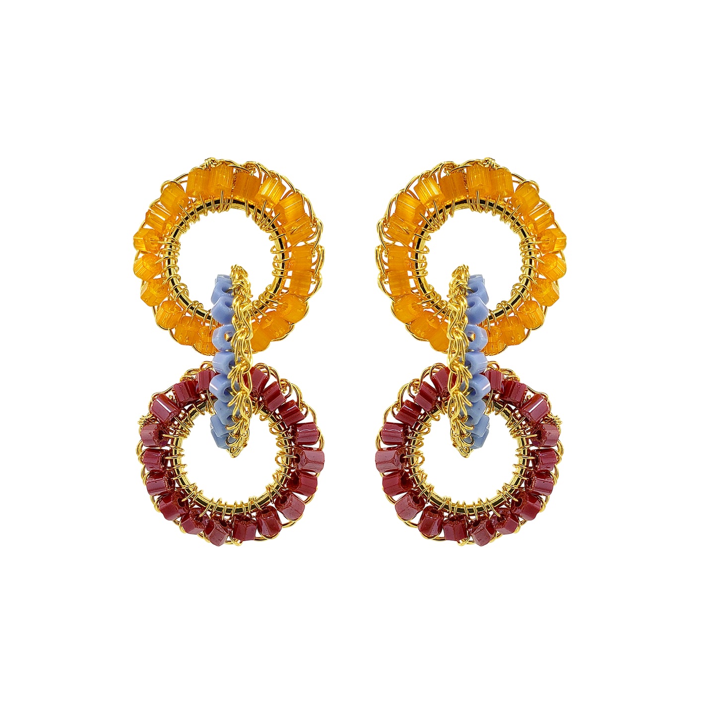 Sunrise Mix Lola Handmade Crochet Earrings