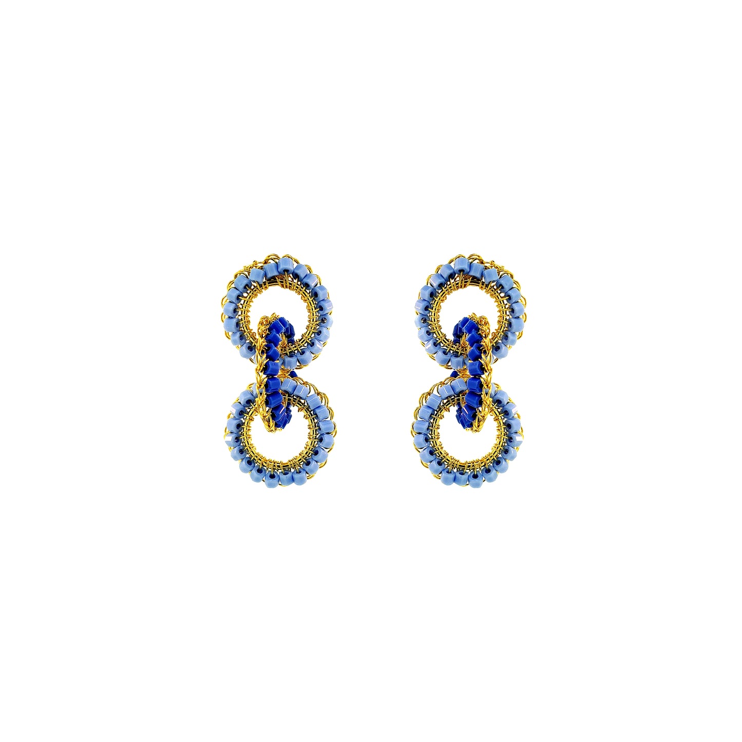 Sky Blue Mix Lola Handmade Crochet Earrings