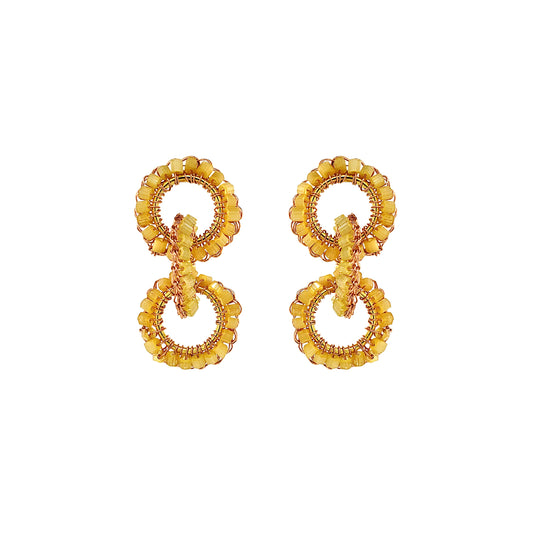 Butter Yellow Mix Lola Handmade Crochet Earrings