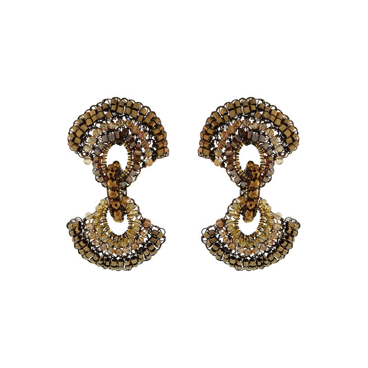 Sepia Mix Hannah Handmade Crochet Earrings