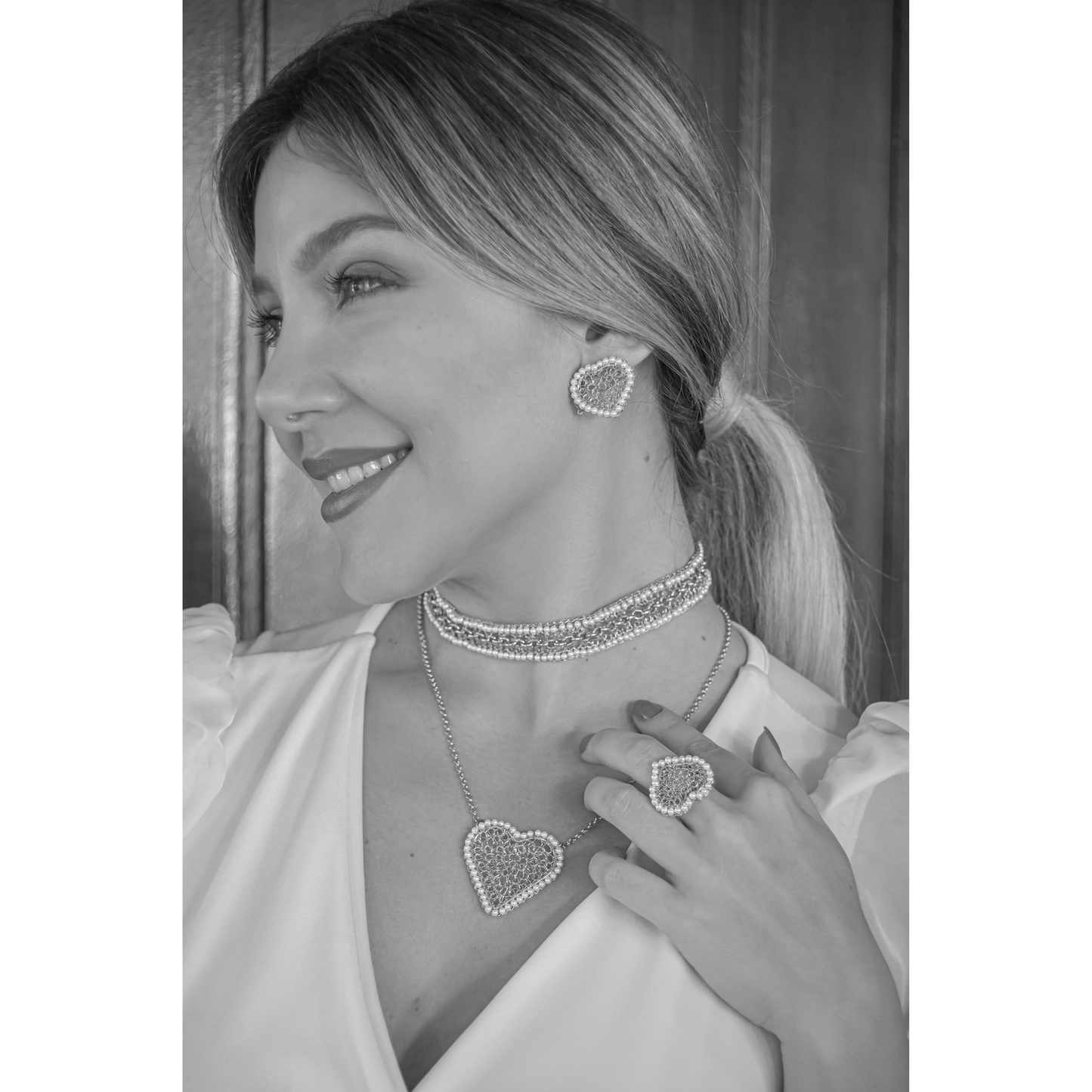 Multi & Gold Amour Handmade Crochet Ring