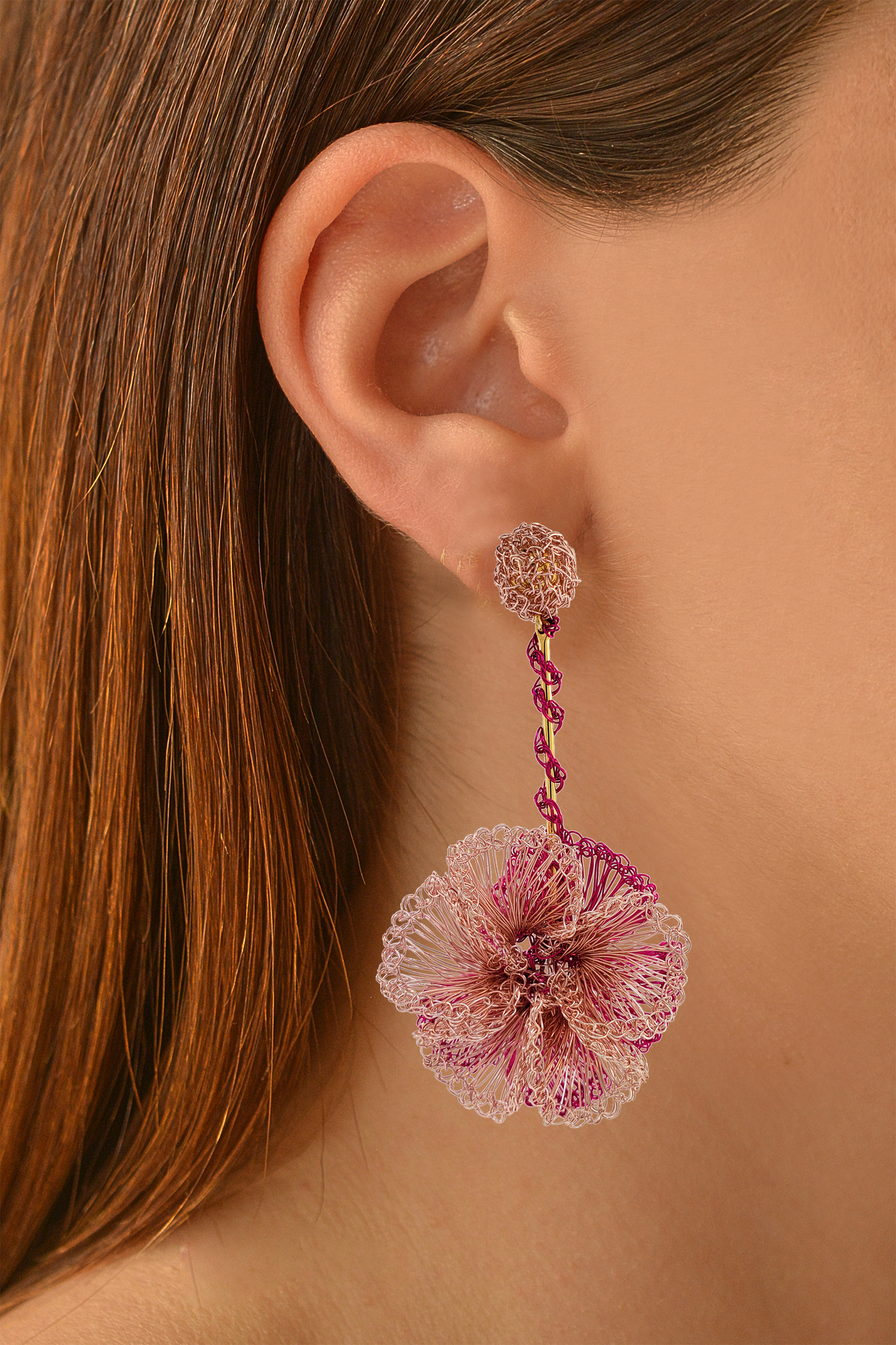 Pink Eleanor Handmade Earrings