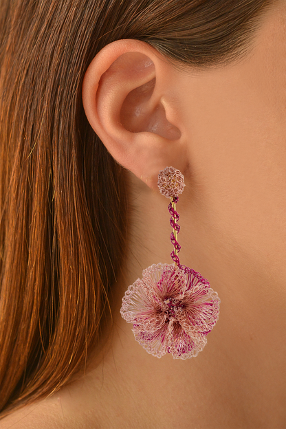 Pink Eleanor Handmade Earrings