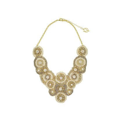 White Howlite Mix Elara Maxi Handmade Crochet Necklace