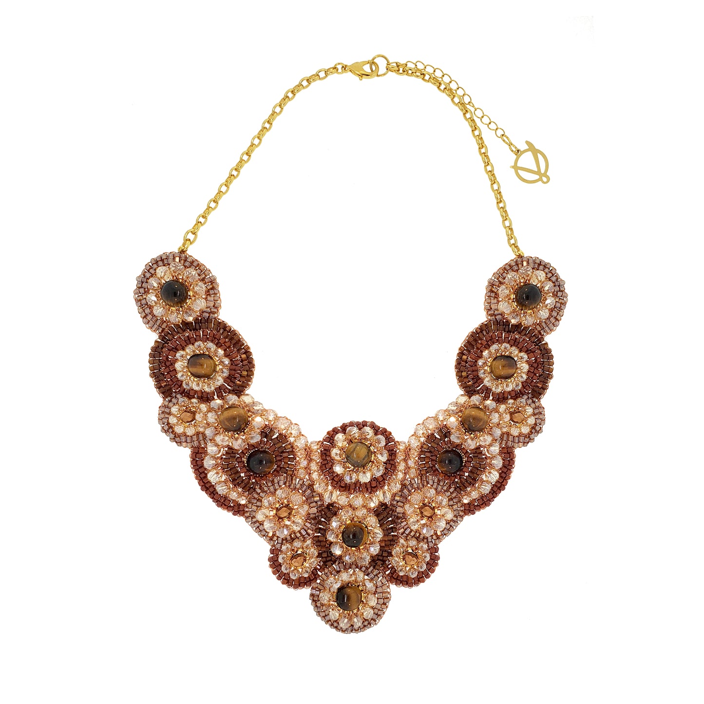 Mocha Mix Elara Maxi Handmade Crochet Necklace