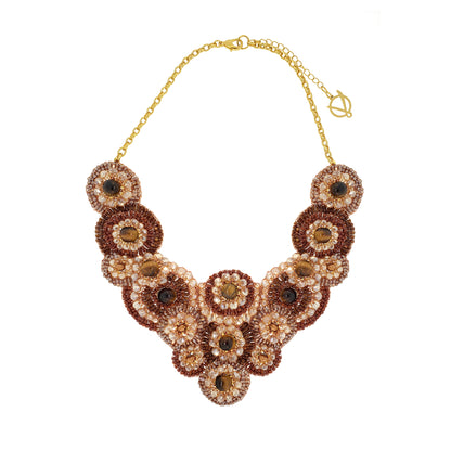 Mocha Mix Elara Maxi Handmade Crochet Necklace
