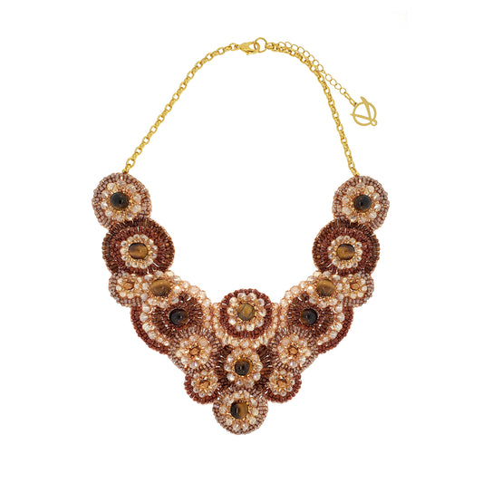 Mocha Mix Elara Maxi Handmade Crochet Necklace