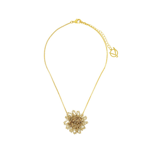 Vintage Gold Mix Sprinkle Handmade Crochet Necklace