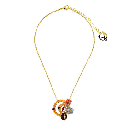 Sunrise Mix Solara Circle Handmade Necklace