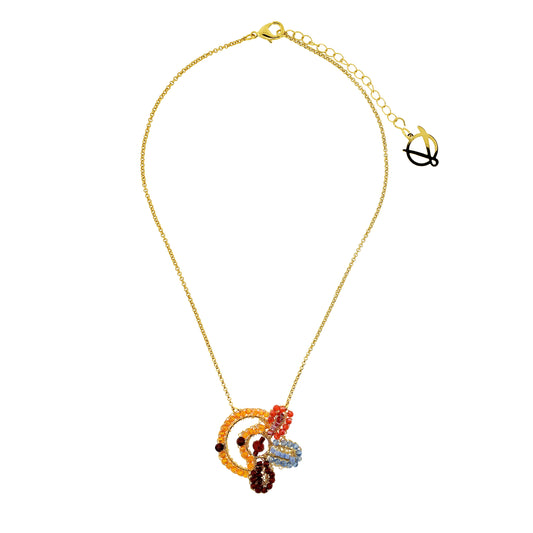 Sunrise Mix Solara Circle Handmade Necklace