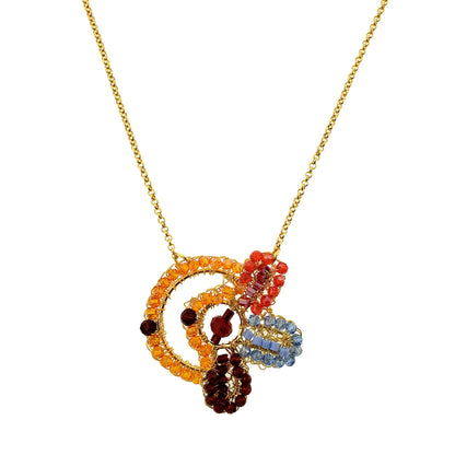 Sunrise Mix Solara Circle Handmade Necklace