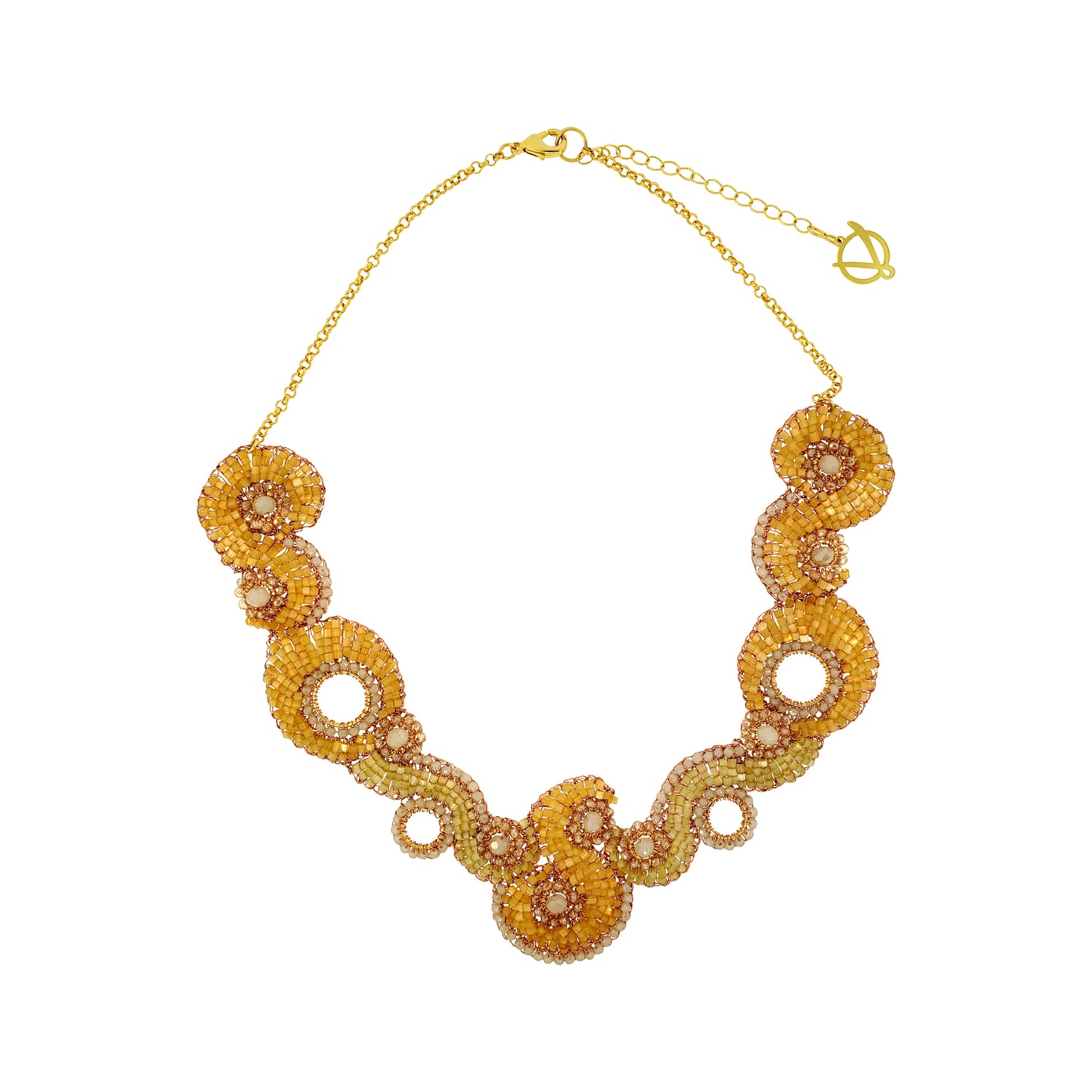 Butter Yellow Mix Triton Maxi Handmade Necklace
