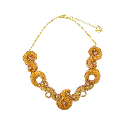 Butter Yellow Mix Triton Maxi Handmade Necklace