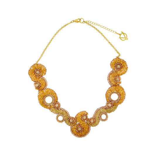 Butter Yellow Mix Triton Maxi Handmade Necklace