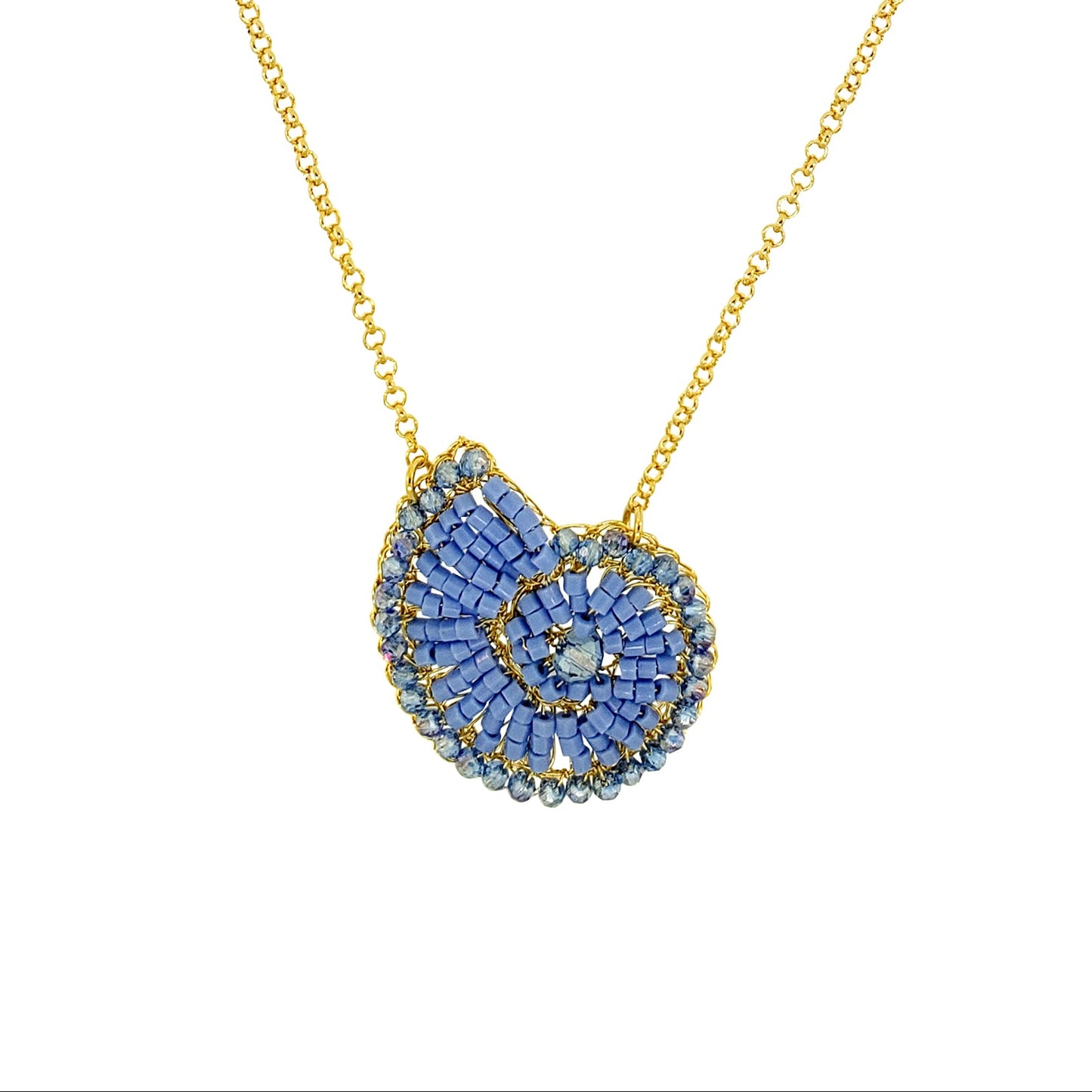Sky Blue Mix Triton Handmade Necklace